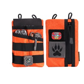VIPERADE VE3-P EDC Pouch Small EDC Tool Bag EDC Organiser Bag Pocket Organiser Nylon Multitool Bag Small for Torch Multitools Pen Notebook Orange