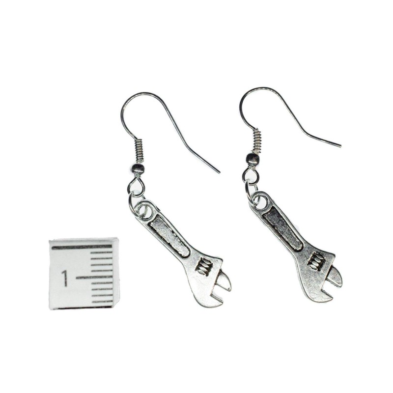 Miniblings Adjustable Spanner Earrings Workshop Mini Handmade Fashion Jewellery I