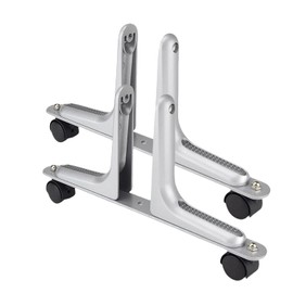 MYOYAY 2 Packs Room Divider Screen Holder, Thickened Aluminum Alloy Room Divider Feet Movable Wheel Privacy Screen Protector Holder for Bedroom Bathroom Office(Silver)