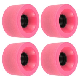 PATIKIL 65mm 78A Longboard Wheels Soft, 4 Pack Cruiser Wheels Street Wheels for Skateboards Skateboard Wheel PU Frosted, Pink
