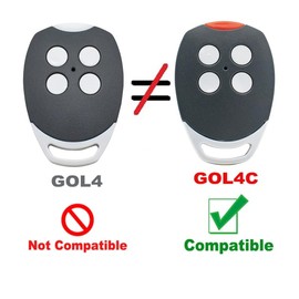 Garage Door Opener Remote Control Compatible with Ditec GOL4C, ZEN2C, ZEN4C, Garage Door Remote Controls, Garage Door Remote Control, Pack of 2