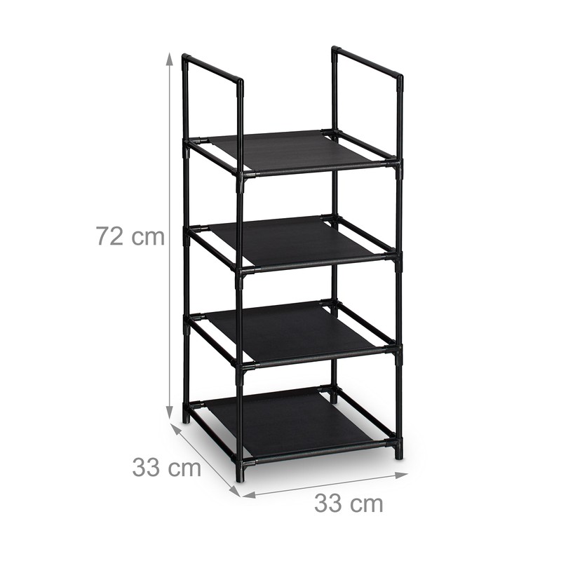 Relaxdays Shoe Rack, 4 Levels, H x W x D:
