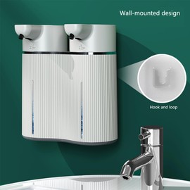 Automatic Soap Dispenser, Double Touchless Foam Liquid Soap Dispenser, 4 Levels, Adjustable, Smart Soap Dispenser for Bathroom, Kitchen, Office, Hotel, Dish Soap
