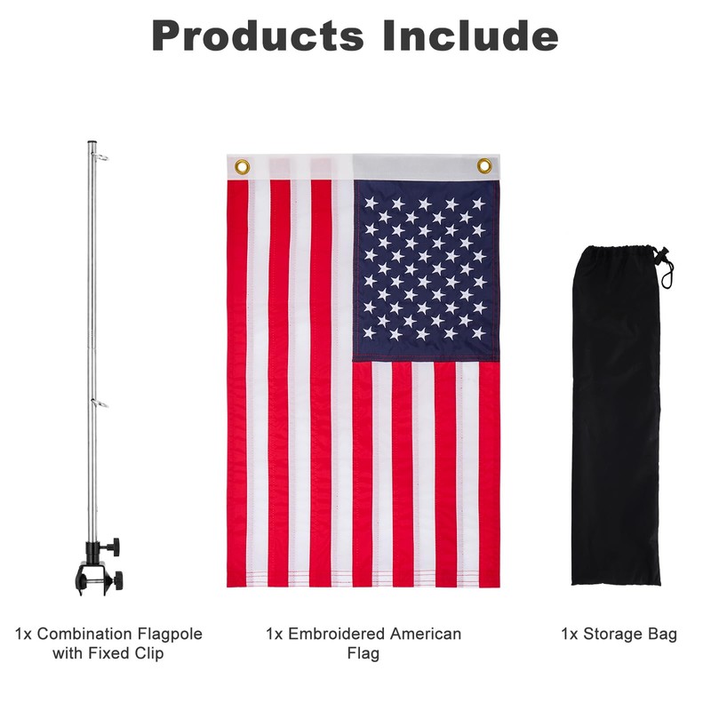 FLAGMESAGE Boat Flags Marine 16 x 24, American Flag Pole
