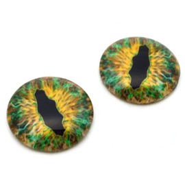 Transfixing Earth Dragon Glass Eyes | 60mm 50mm 40mm 30mm 25mm 20mm 16mm 14mm 12mm 10mm 8mm 6mm Jewelry Making Art Doll Taxidermy Sculpture (30mm)