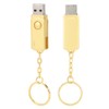 Gold Metal Rotating U Disk with USB Interface for Windows