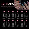EARLMONI Short Almond Nail Tips - Soft Gel Full Cover