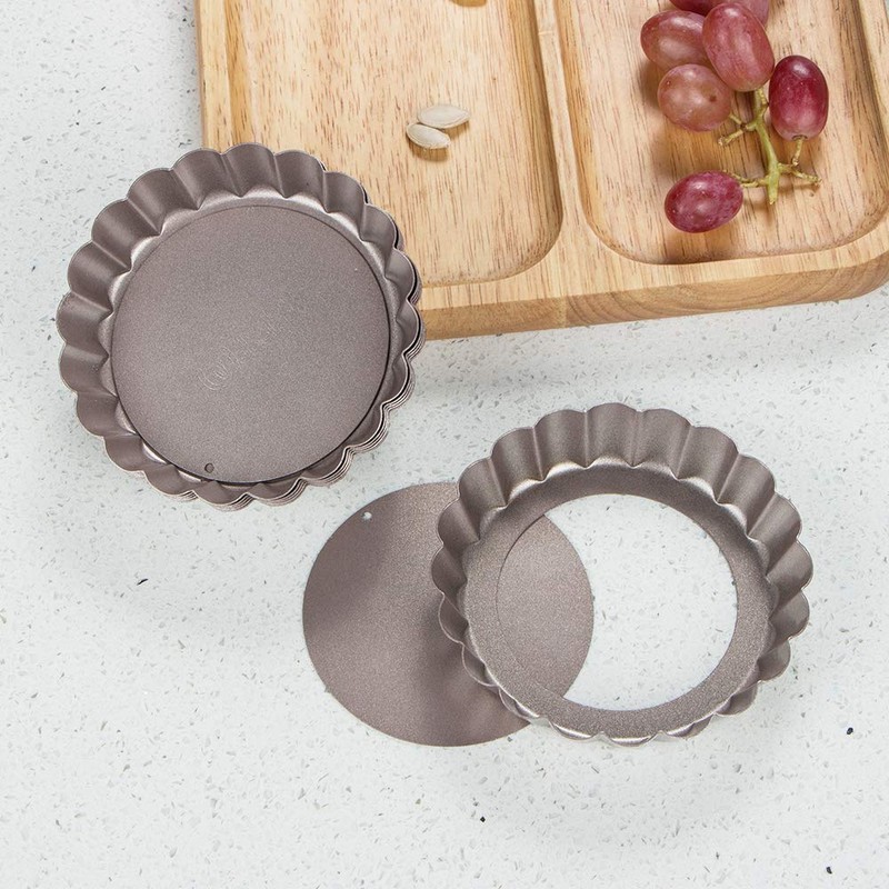 Webake 4 Inch Mini Tart Pan Set of 6, Non-Stick