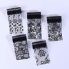 10 Stickers/Box White Nail Foil Lace Black Flower Spring Starry