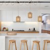 ALAISLYC 3 Lights Plug in Pendant Light with Cord On/Off