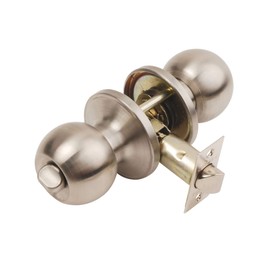 Excel Architectural Privacy Bala Knobset with Adjustable Latch, Satinless, Satin Stainless Steel