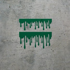 Decal Stickers of Blood and Slime Borders (Green) (Set of 2) Premium Waterproof Vinyl Decal Stickers for Laptop Phone Accessory Helmet Car Window Mug Tuber Cup Door Wall - ANDstic738185GR