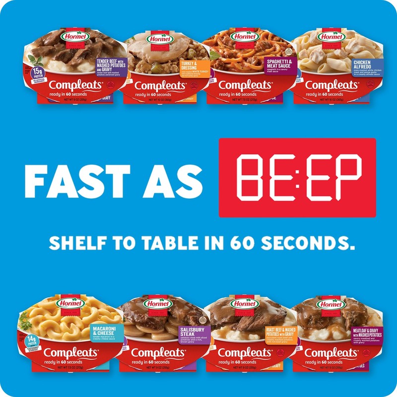 HORMEL COMPLEATS Beef Stroganoff Sauce Microwave Tray, 9 Ounces (Pack