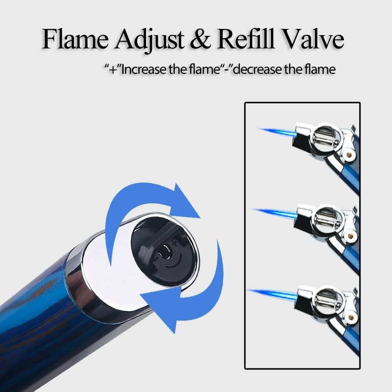 HONEST Single Jet Flame Butane Lighters Refillable Torch Lighters Adjustable