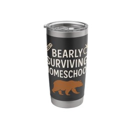 Homeschool Mom Mama Bear Homeschooling Gift Teacher Mom Stainless Steel Insulated Tumbler