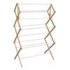 Household Essentials Folding Clothes Drying Rack, Wood Frame with Vinyl