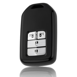 PIMOHI Honda Dedicated Key Case Freed Odyssey Step Wagon Fit S660 CR-Z Vezel Key Cover CR-V Jade Shuttle Civic N-BOX N-Wagon N-ONE N-VAN Smart Key Case TPU Scratch Resistant, Black