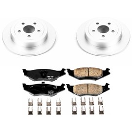 Power Stop CRK1687 Coated Brake Rotor & Ceramic Brake Pads- rear For Chrysler PT Cruiser, Dodge Neon, Dodge Stratus, Plymouth Breeze, Plymouth Neon [Model Specific]