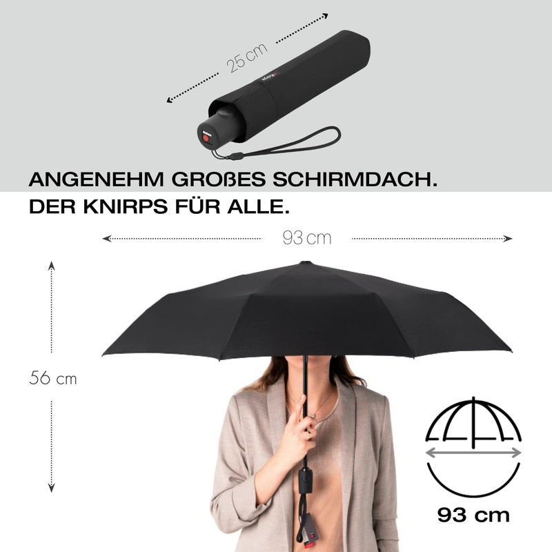 Knirps C.250 Light Duomatic Umbrella with Umbrella Bag, Pocket Umbrella