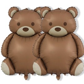Bär Geburtstag Deko Luftballons für Junge und Mädchen. Braunbär Folienballon. Perfekt für Kindergeburtstag, Baby Shower und Valentinstag, Hochzeitsdeko, Verlobung sowie Geburtstag Party Dekoration.