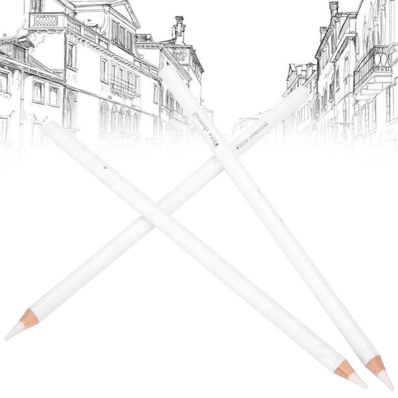 Lápiz de dibujo blanco profesional, suministros de pintura de madera