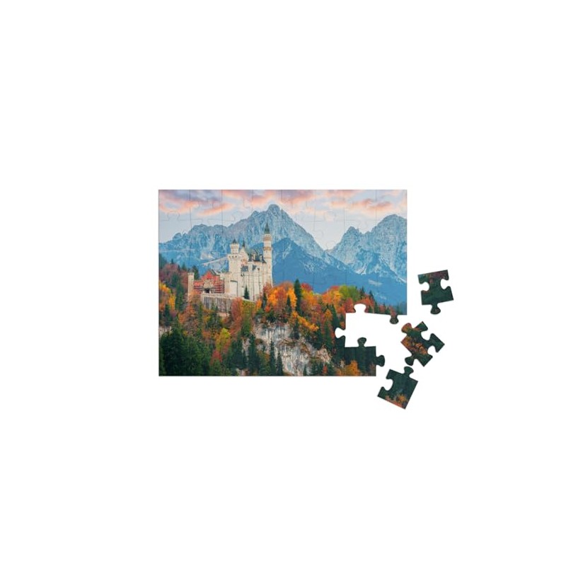 puzzleYOU: Puzzle 48 Pieces "Neuschwanstein Castle in Autumn, Germany"