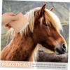 Parliky Horse Brush for Livestock Grooming Durable Wooden Scraper Cattle