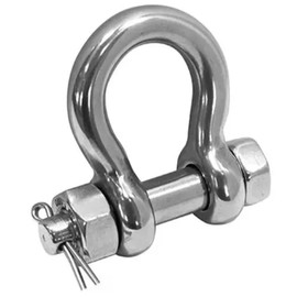 YANYUCB Bow Shackle, Heavy Duty D Ring Shackle, Marine Grade 316 Stainless Steel Boat Anchor Kit Screw Shackle with Cotter Pin(1/2 inch 4 Pack)