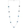 COOLSTEELANDBEYOND Elegant Statement Necklace Long Chain with Faceted Irregular Crystal