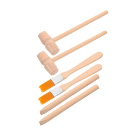 TEHAUX 6pcs Hammer Dinosaur Kits Digging Tools for Digging for Gems Dig Kit Khaki Wooden
