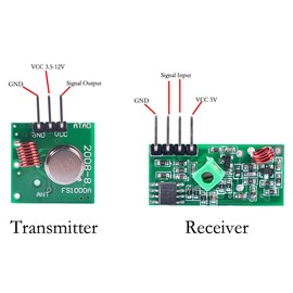 HiLetgo 5pcs 433MHz RF Wireless Transmisor y Receptor Módulo Link Kit para Arduino/Arm/McU/Raspberry Pi/Wireless DIY