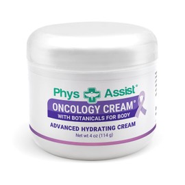 PhysAssist - Crema corporal oncológica con botánicos, 4 onzas. Calmante e hidratante para la piel estresada. Hecho con aceites de lavanda, caléndula y menta. No irritante, clínicamente probado.