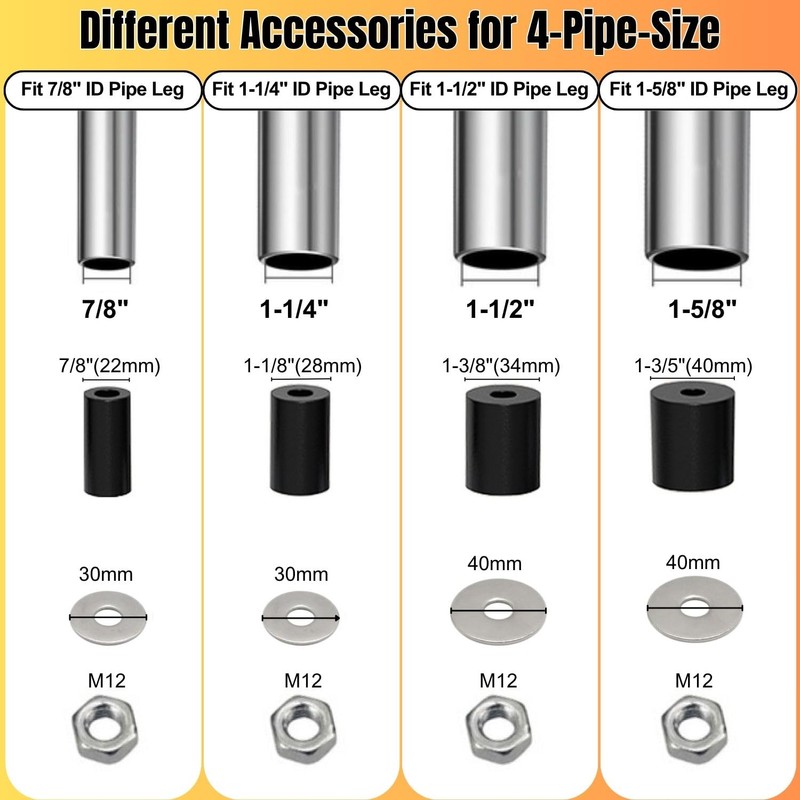 4 inch Prep Table Casters Set of 4 for Commercial