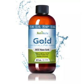 NutriNoche Premium Colloidal Gold - Pure Colloidal Minerals, No Fillers, Additives, 100% Natural Health Supplement