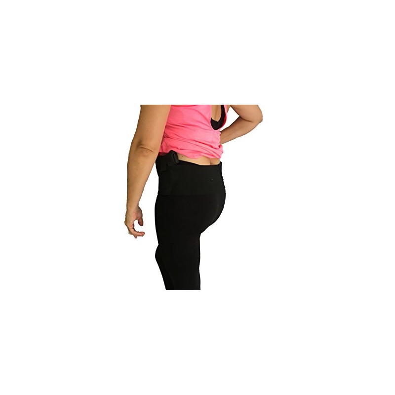 Women's Side Draw Belly Band Gun Holster with Dual Magazine