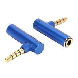 2PCS 3.5mm Headphone L Shape Male to Female Plug, Gold Plated Right Angle Adapter, Replacement Phone Jack (#3)