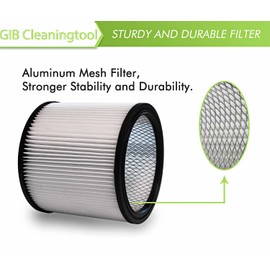 GIB cleaningtool For Shop Vac Filter 90304, 9030400, 903-04-00, 90350, 90333, 5-Gallon & Up Wet Dry Vac Filter 2 Pack