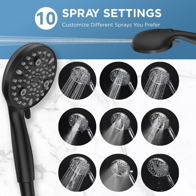 Dual Handheld Shower Head Combo, 2-in-1 Rain Shower Heads System