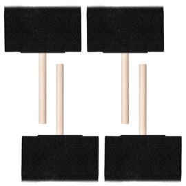 Foam Paint Brushes 4 Inch 4 Pcs Foam Brushes for Painting Wood Handle Sponge Paint Brush Set for Staining Varnishes Staining DIY Craft Projects Finishing