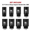 CASOMAN 3/4" Drive Deep Impact Socket Set, 8 Piece Set,