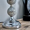 Modern Decorative Chrome & Mosaic Crackle Glass Table Lamp with