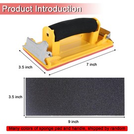 Hubaow Sandpaper Holder with Sponge Handle, 36 Pack 120 to 3000 Assorted Grit Dry & Wet Sandpaper with 2 Pack Hand Sander, Manual Hand Sanding Block for Drywall Wood Metal Furniture Polishing