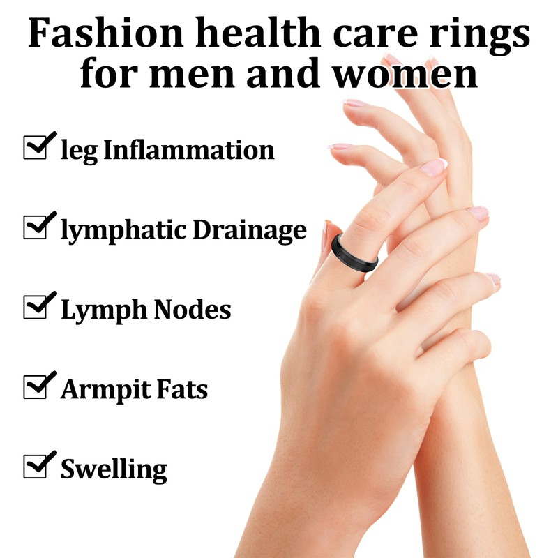 Pack of 4 Lymphatic Drainage Magnetic Rings, Mag Rostate Therapy