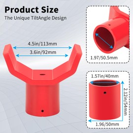2-in-1 Bottle Jack Adapter for 12 ton/ 20 ton - Universal Steel Adapter for Safe Jack Lift, Fits 1.97-Inch or Smaller Bottle Jacks, Works with Round Axles 4.5/5" & Square Axles (3.6" Max)