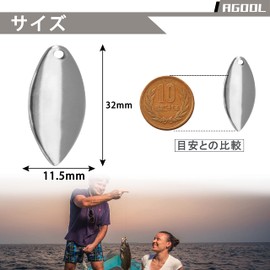 Fishing Lure, Colorado Blades, Willow Leaf Blades, Spoon Set, Lure Materials, Lures DIY Metal Jig Blade, Spinner, Indiana, Trout, Stream, Tube Fishing, Smooth, Convex Type, 2 Types, Golden and Silver