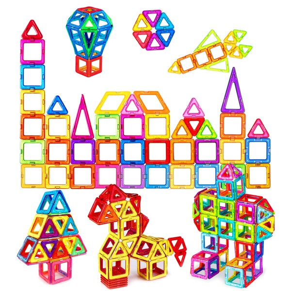 Jokooan Magnetic Building Blocks, 75 Pieces Magnetic Blocks Set, STEM