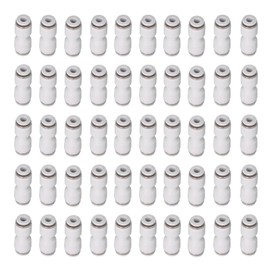 Pneumatic Fitting Tube Connector Straight Push to Connect Fittings Connects Pipe Tubes(PU4（50pcs） )