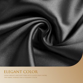 Univivi Super Soft Satin Garment Bags for Hanging Clothes, 60 Inch Zippered Dress Cover with Gussets, Breathable & Non-smell for Dresses, Coats, Jackets, Shirts, 2 Pack - Black