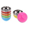 6Pcs set Color Stainless Steel Bowl Heat Insulation Salad Noodles