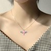 WANDIC 80Pcs Silver Plastic Cross Pendants 8 Colors Angel Wings